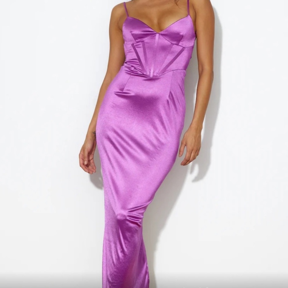 Hello Molly Purple Maxi Corset Dress